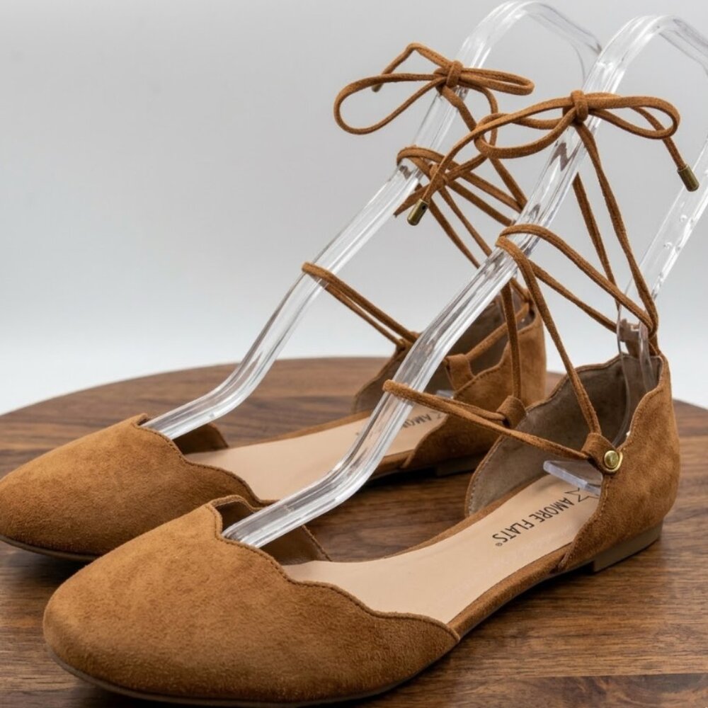 Lace up flats
